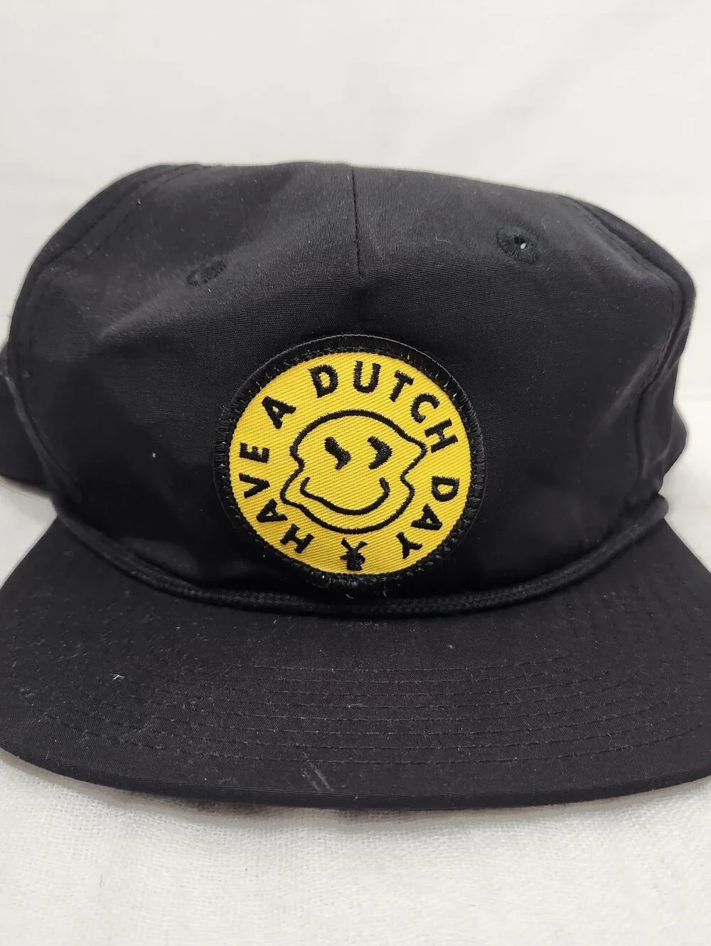 Have a Dutch Day Dutch Bros Black Flat Brim Hat OS Adjustable
